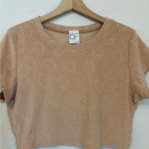 Offline by Aerie Smiley Crop Tee